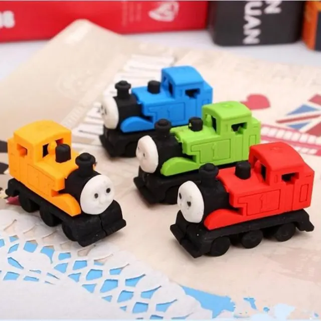 1pcs cute Cartoon train styling eraser eraser children Learning