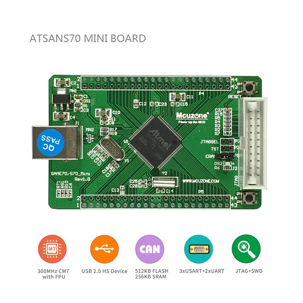 Sams70 atsams70n19 мини плата 300 МГц Cortex M7 USB 2 0 высокоскоростное устройство 512 флэш 256