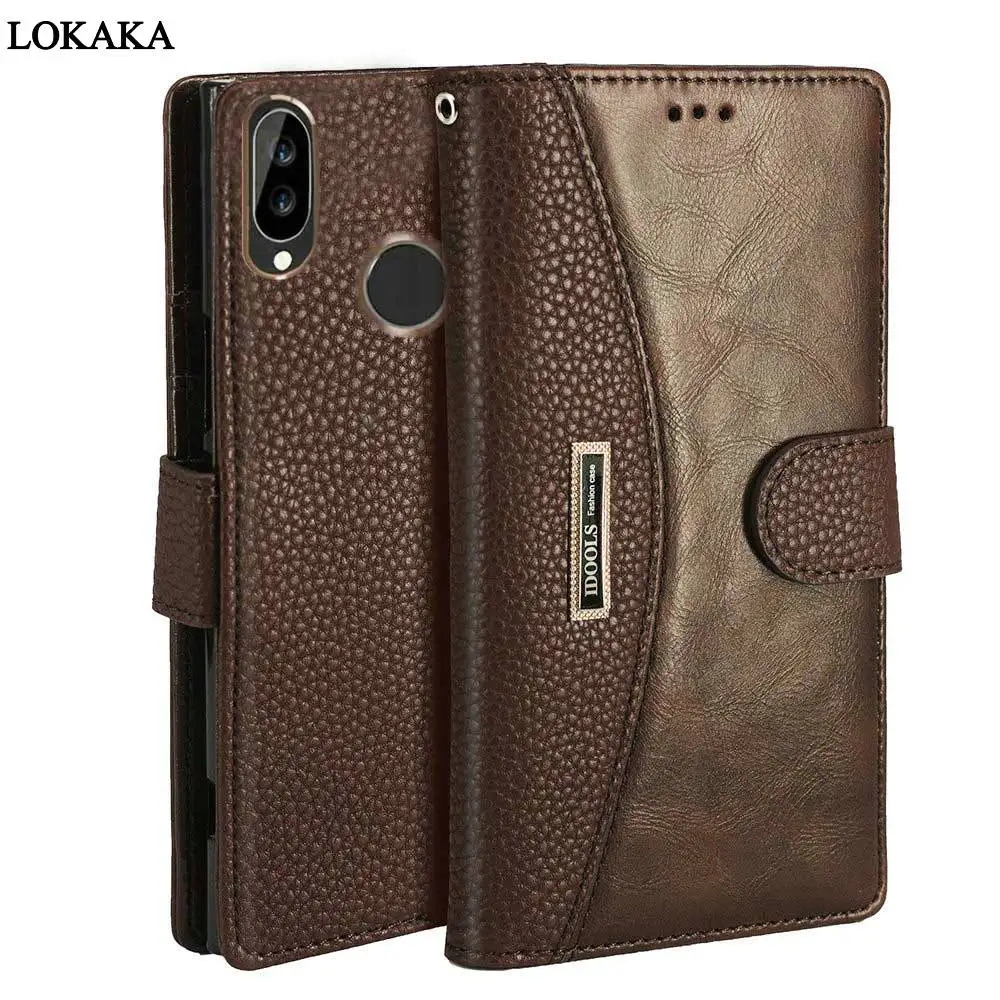 LOKAKA Flip Case For Huawei P20 Lite Luxury Wallet PU Leather Phone