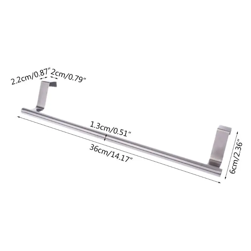 Над дверью вешалка для полотенец бар подвесной держатель для ванной и кухни гостиничный шкаф полка рельс из нержавеющей стали Ян-17