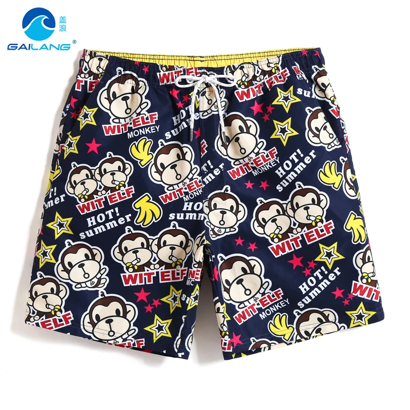 

Gailang Brand Men Beach Shorts Swimwear Swimsuits Boardshorts Quick Drying Casual Shorts Bottoms Summer Boxer Trunks Shorts New
