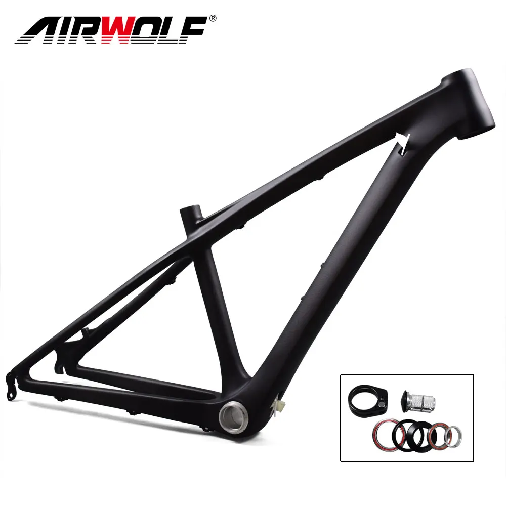 Discount Airwolf carbon frames 26 14inch BB92 carbon frame 3K weave fit for 31.6mm seatpost carbon mtb frame 26er 0
