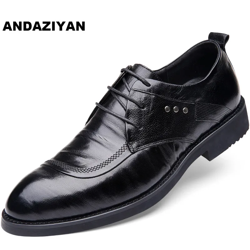 

The first layer of sheepskin soft dough increases the men's British dress business casual wedding shoes Men Shoes