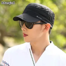 XdanqinX, регулируемый размер, Мужская сетчатая Кепка, ультра-тонкая, дышащая, Армейская, военная Кепка, Snapback, кепка, элегантная, мужская, плоская кепка, шапка для папы