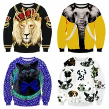 High Quality Baseball Wear Hooded Sweater Boy Thai Tide Brand Red Eye Lion Crown 3D Stereo