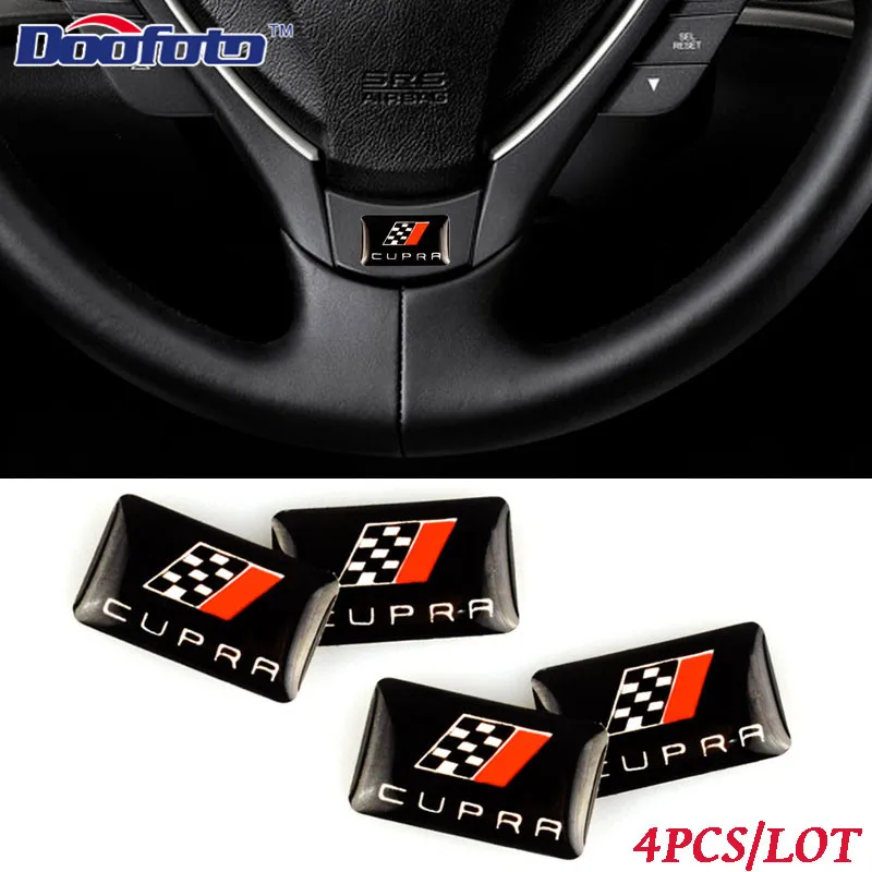 

Doofoto Auto Car Styling Auto Silicone Emblem Badge Car Styling For Seat Leon Cupra Ibiza Altea Exeo Formula Car Accessories 4pc
