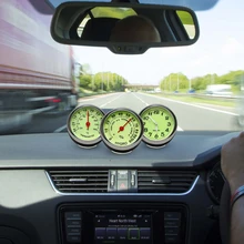 LEEPEE украшение автомобиля украшения автомобиля-Стайлинг кварцевые часы мини механика автомобильные часы термометр гигрометр светящийся