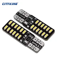 T10 светодиодный canbus T10 24 светодиодный 3014 smd СВЕТОДИОДНЫЙ без ошибок OBC 194 168 W5W T10 24smd светодиодная интерьерная с canbus приборная лампочка