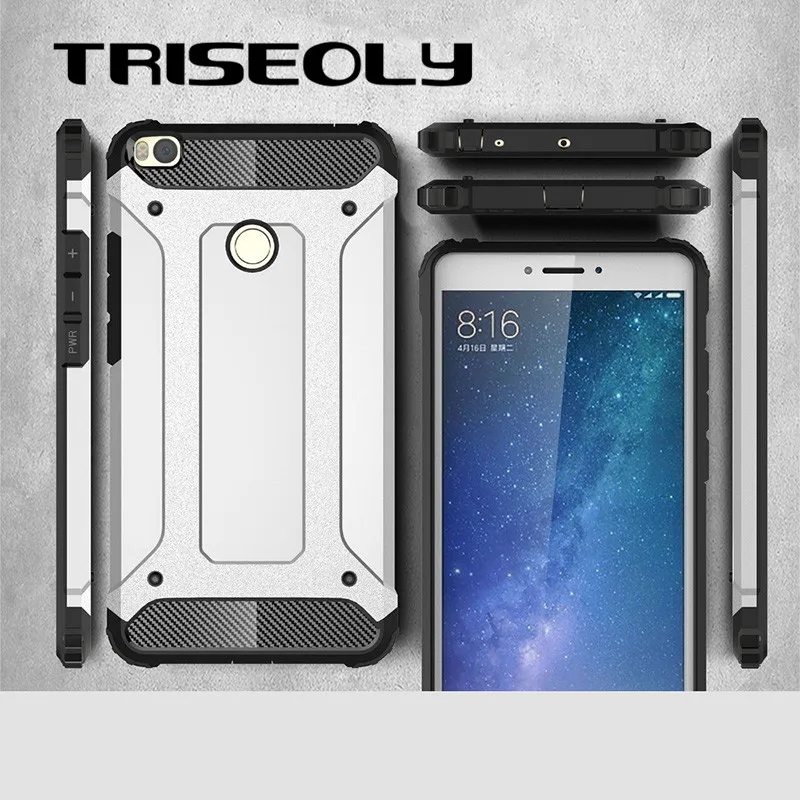 TRISEOLY For Xiaomi Mi Max 2 Case Luxury Diamond Armor Shockproof Hard And Durable TPU Back Cover MIMax2 | Мобильные телефоны и