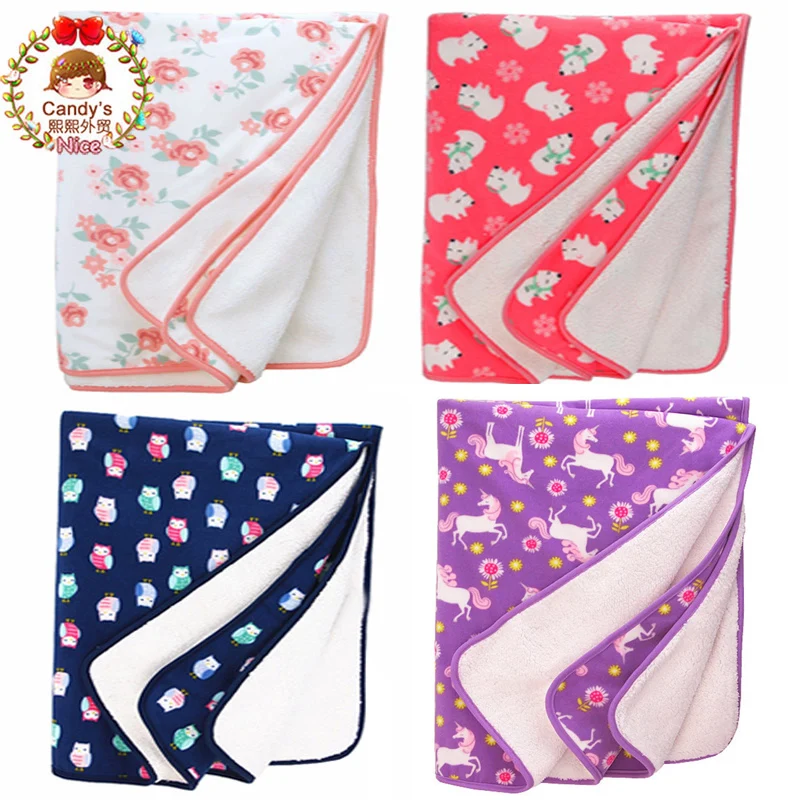 

2017 New Nowborn Baby Boy Girl Velboa Blanket Infant Lamb Winter Thick Fleece Throw Baby Receiving Care Blanket 105*75cm