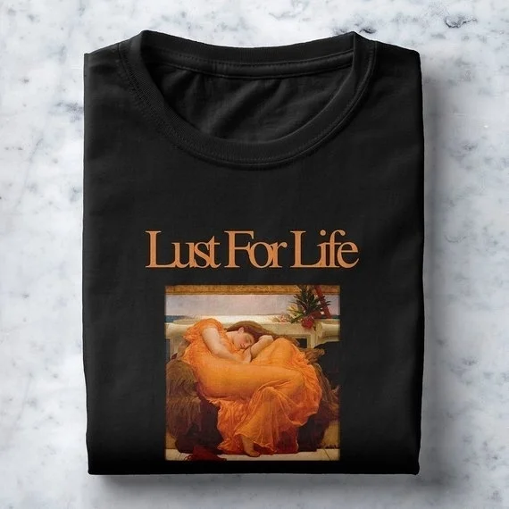 Винтажная модная футболка Lust for Life хипстерская унисекс уличная одежда|Футболки| |