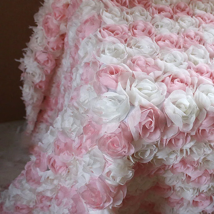 Роза дизайн ткань, сетка материал платья, свадебный фон ткань, 130 см* 45 см/шт