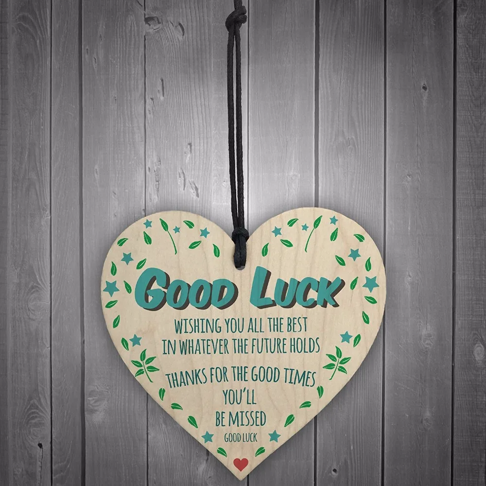 3-Meijiafei-Good-Luck-You-ll-Be-Missed-Wooden-Hanging-Heart-Work-Colleague-Leaving-Sign