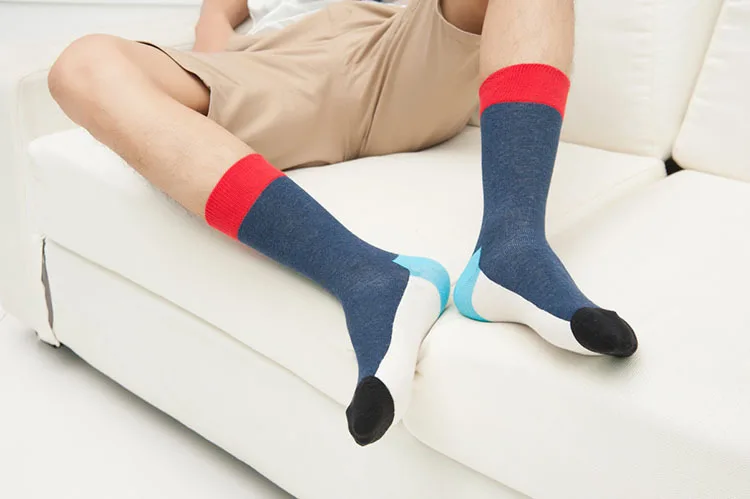 Новые цветные полосатые мужские носки счастливого носка, повседневные носки в стиле Харадзюку, деловые дизайнерские брендовые длинные модные носки для катания на коньках