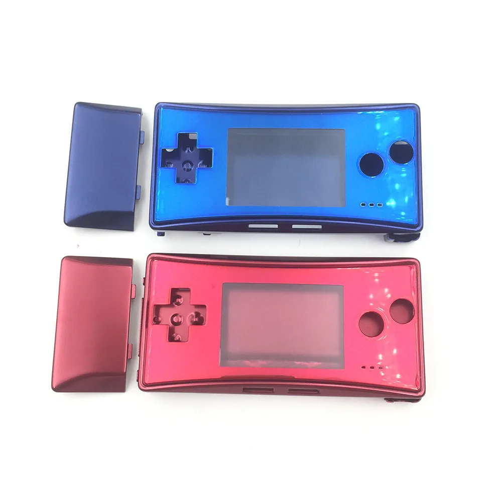 

6PCS Plastic Metal Housing Shell Case Cover for Nintendo Gameboy Micro GBM Front Back Battery Case Holder