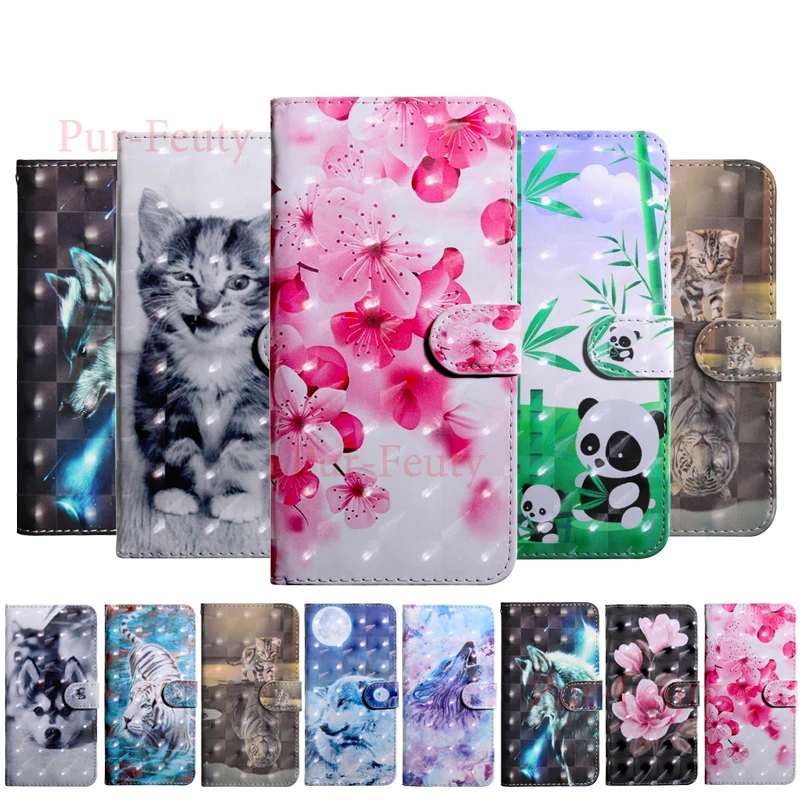 

Case For ASUS ZenFone Max M2 ZB633KL ZB 633KL ZB633 KL Luxury Cat Panda Leather Wallet fashion flip Cover For ASUS X01AD X01ADA