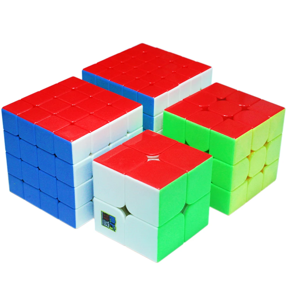 

Best Birthday Gift 4PCS/Set 2x2x2 3x3x3 4x4x4 5x5x5 Stickerless Magic Cube Puzzle for Boys 2*2*2 3*3*3 4*4*4 5*5*5 Moyu Cubes
