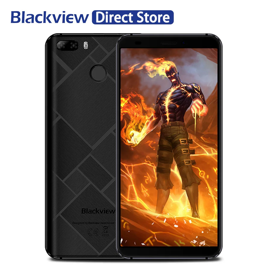 

Blackview S6 MT6737 Quad core Dual Rear Camera Smartphone 18:9 5.7''HD+ Fingerprint Mobile phone 2+16GB Android 7.0 4G Cellphone