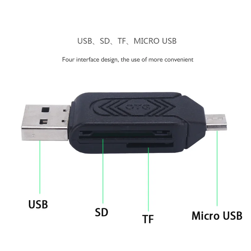 Sovawin Usb Hub 2,0 High Скорость 3 Usb Порты и разъёмы Splitter адаптер с otg-sd TF микро кардридер для портативных ПК Мышь приемник