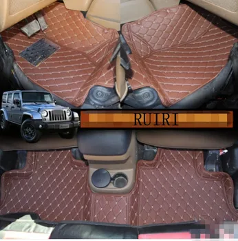 

High quality mats! Custom special car floor mats for Jeep Wrangler JK 2018-2007 durable waterproof car carpets for Wrangler 2013