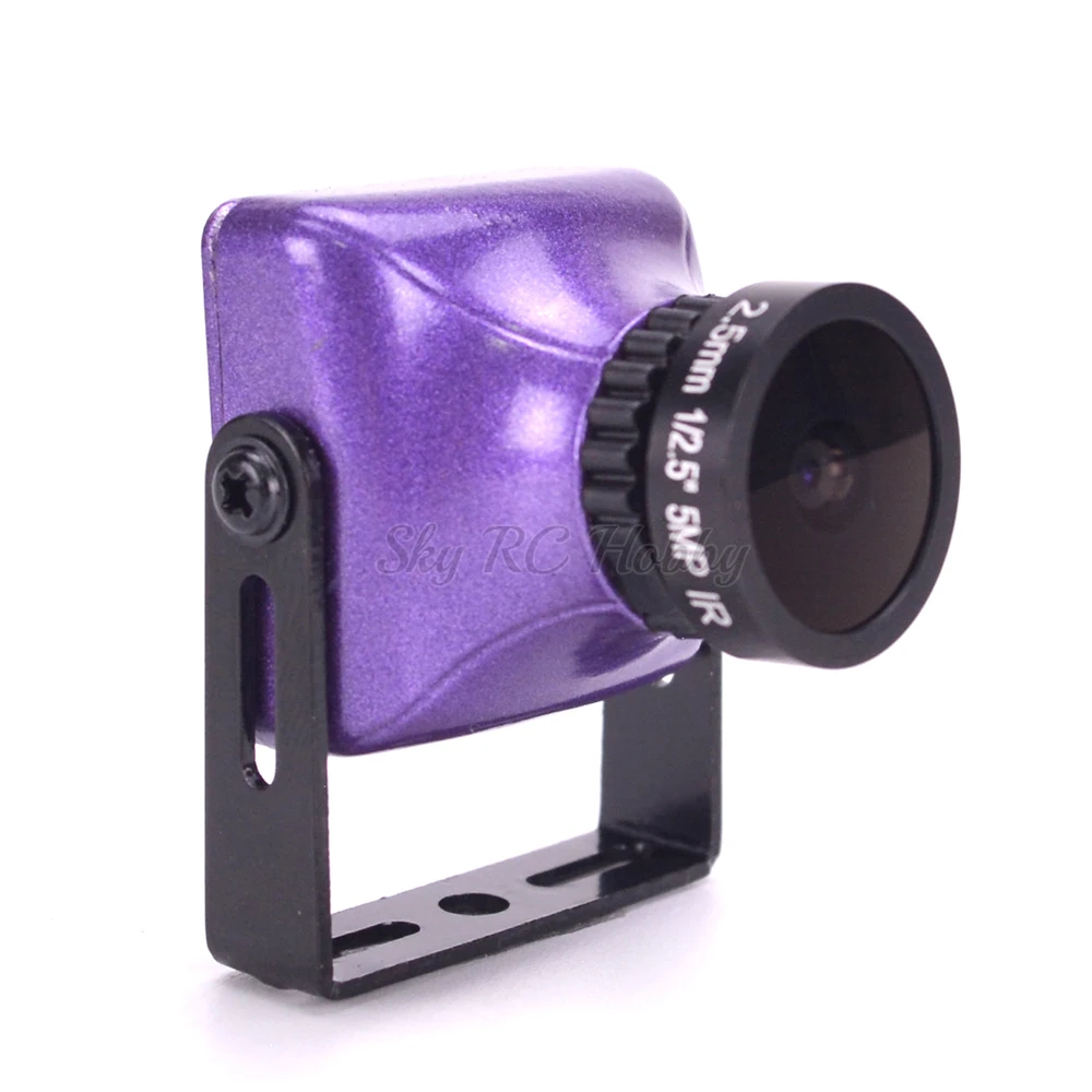800TVL HD 12.7 SUPER HAD II CCD Mini Camera 2.5mm Lens With OSD Button PALNTSC Purple For RC Drone Quadcopter Models (8)