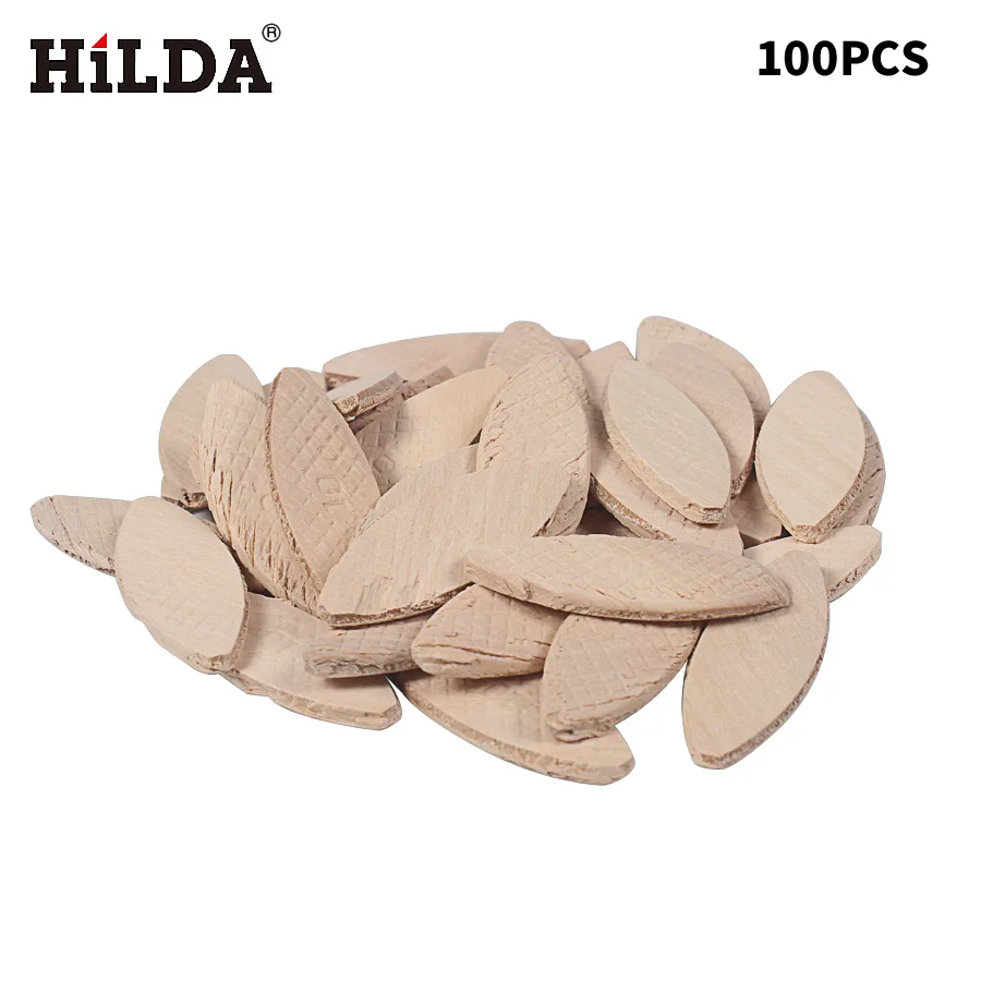 

HILDA 100PCS No. 10# Assorted Wood Biscuits For Tenon Machine Woodworking Biscuit Jointer