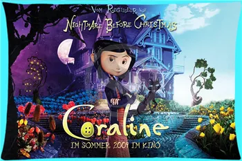 

New Classic Coraline Rectangle Pillowcases zipper Custom Pillow Case 45x35cmSQ00627-HXL