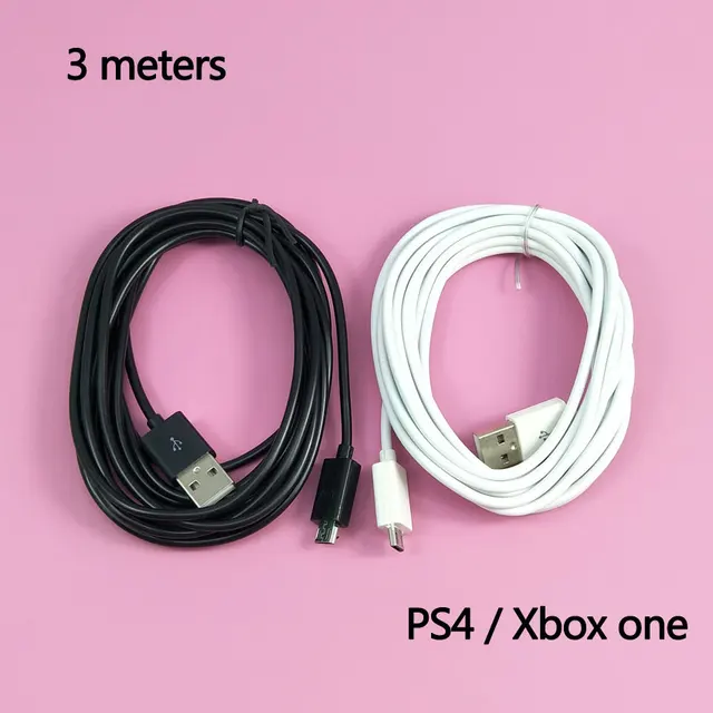 Cheap 3M Extra long Micro USB charger cable play charging cord Line for Sony Playstation PS4 DUALSHOCK 4 Xbox one wireless Controller