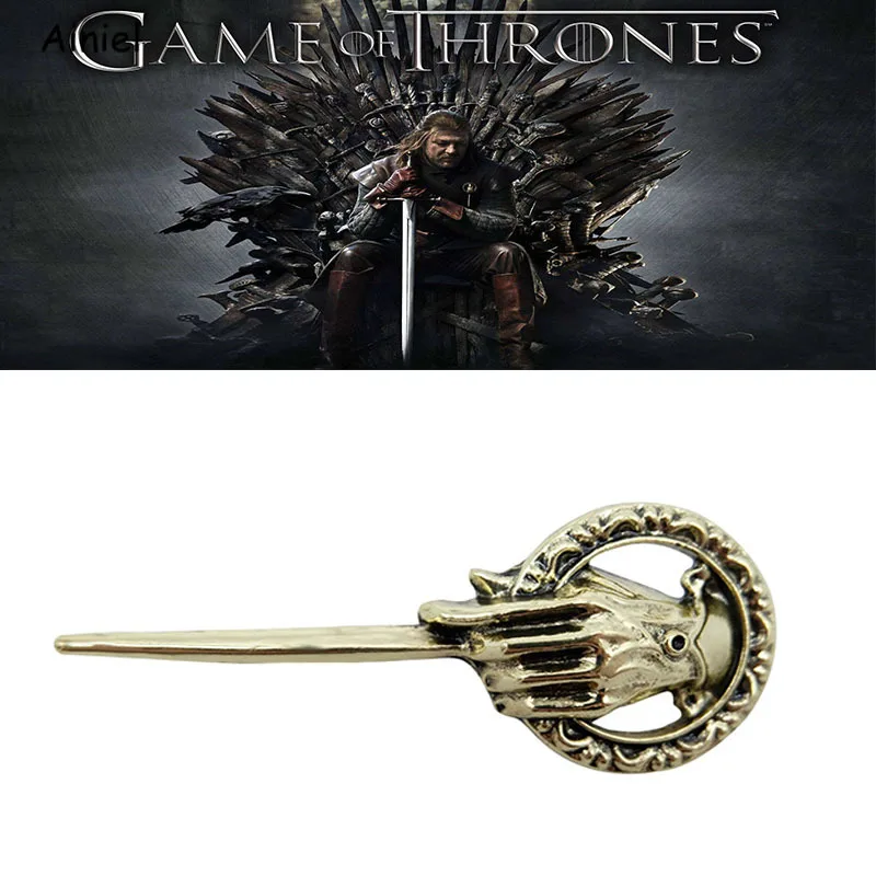 

A Song of Ice and Fire Game of Throne Hand of The King Cosplay Badge Metal Alloy Brooch Pin Halloween Prop Women Men Girls Adult