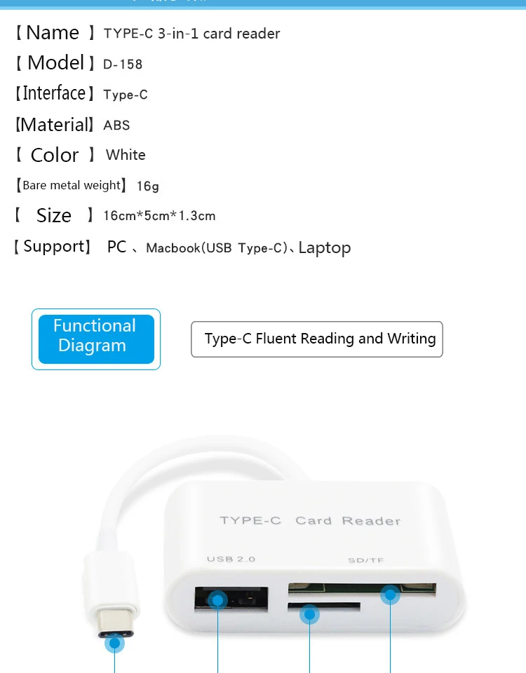 OTG Card Reader USB 3,0 3 в 1 с SD TF USB2.0 смарт-карты памяти адаптер Тип C OTG SD Card Reader для Тип c телефон компьютер