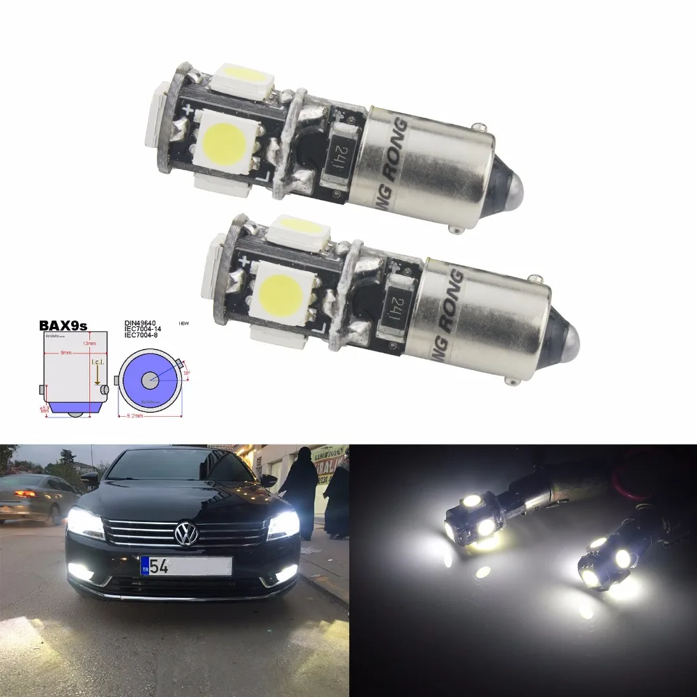 

ANGRONG 2x H6W BAX9s 5 SMD Canbus LED Bulb Indicator Reverse Parking Side Light Lamps (CA306x2)