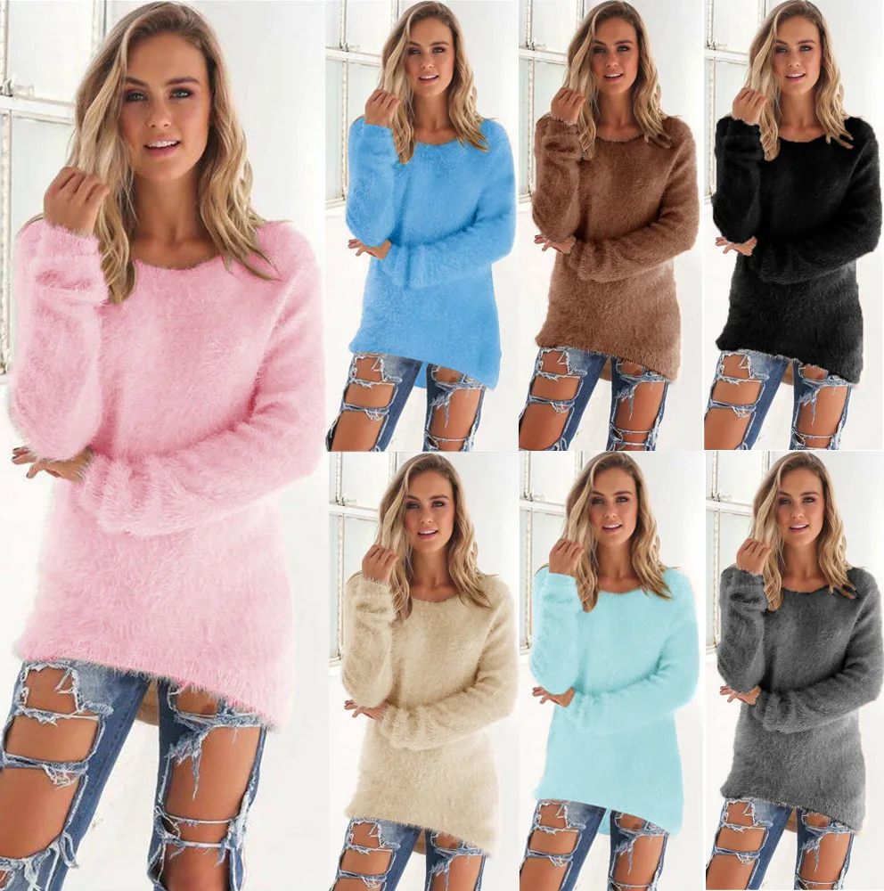 Big sale Women Sweaters Knitted Tops Autumn Winter Fashion