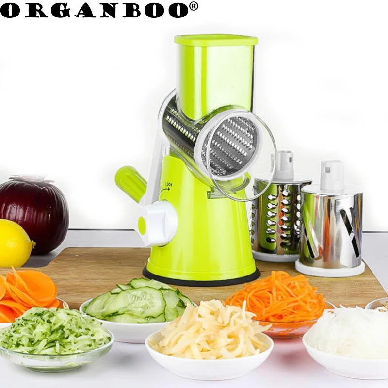 

ORGANBOO 1PC Multifunctional kitchen gadgets vegetable cutter manual potato carrot slicer cheese grater circular blade