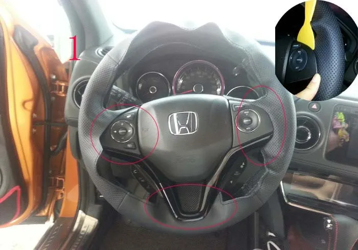 Capa para Volante de Carro em Couro Proteção para Focus 2020 com Remos de Câmbio Genuíno Kuga - Escape Ecosport 2 3 2020 22 Capas p direção