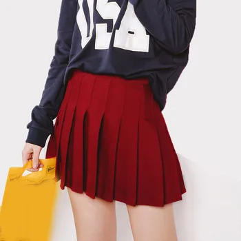 

Women Kawaii Skirt Harajuku Pleated Preppy Style Skirts Lolita Saia Cute School Uniforms Faldas Ladies Jupe