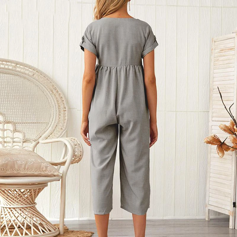 Simplee-Solid-o-neck-button-women-jumpsuit-Bohemian-casual-summer-office-ladies-jumpsuit-romper-High-waist