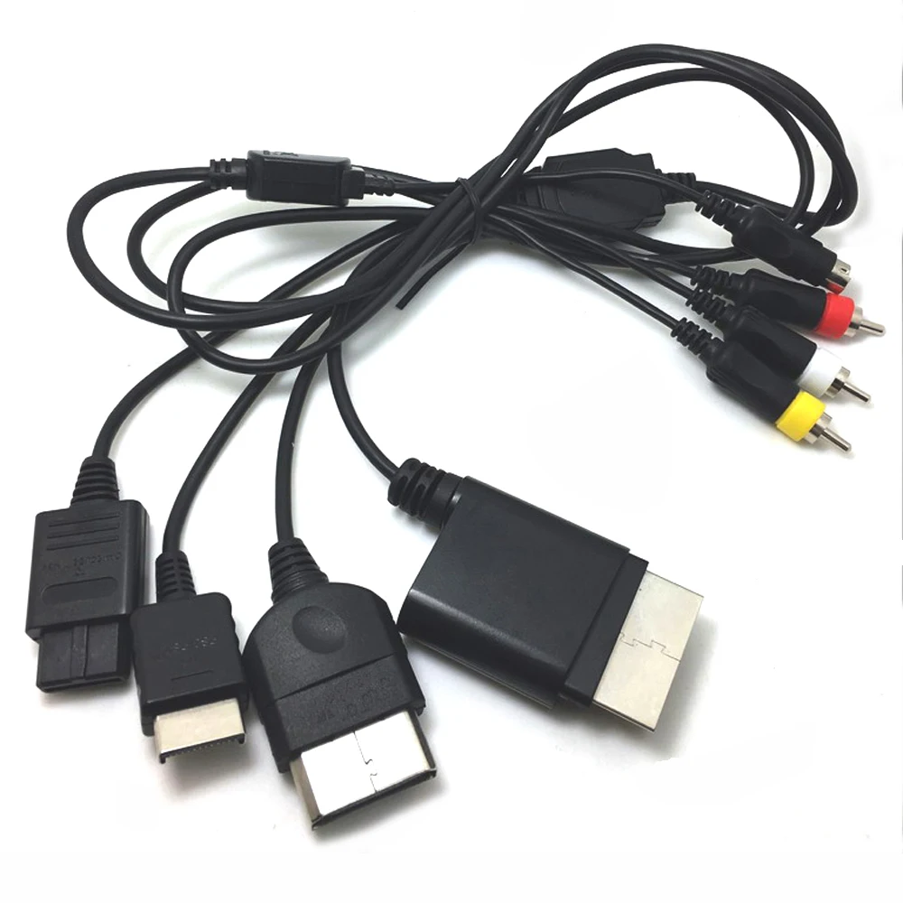 For N64/N GC/PS1/PS2/PS3/XBOX S Audio S Video AV TV Cord Cable