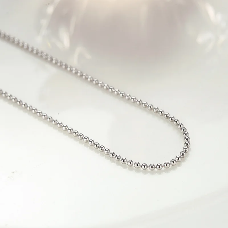 Fashion 100% genuine S925 sterling silver ball bead chain anklet foot chain silver 925 Anklets for women beach foot jewelry - Image 3