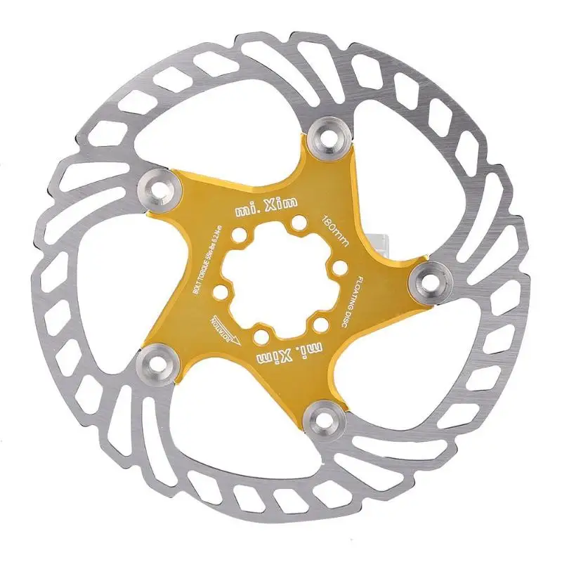180 мм MTB плавающий дисковый тормоз Горный велосипед охлаждающие тормозные диски вниз холм плавающий велосипедный тормоз 5 ногтей диск Запчасти для велосипеда инструмент - Цвет: as show