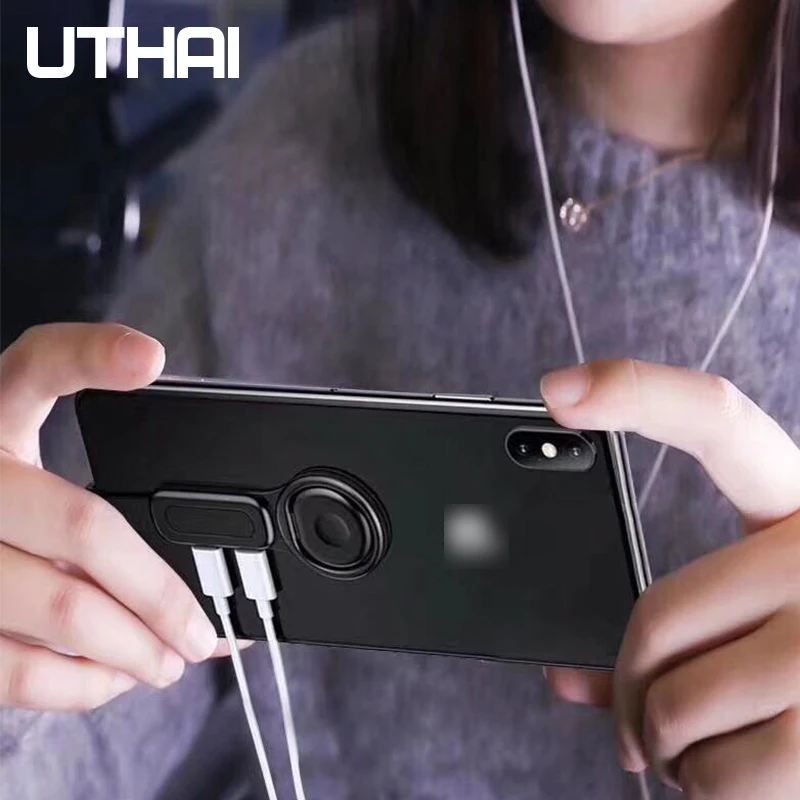 

UTHAI T05 For iPhone Game Adapter Dual Lightning Adapter Fast charging Apple OTG for IOS Ring Holder HIZI