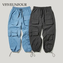 VFIVEUNFOUR/высококачественные винтажные штаны карго с карманами, Новое поступление, облегающие штаны в стиле хип-хоп, штаны для бега с эластичной резинкой на талии