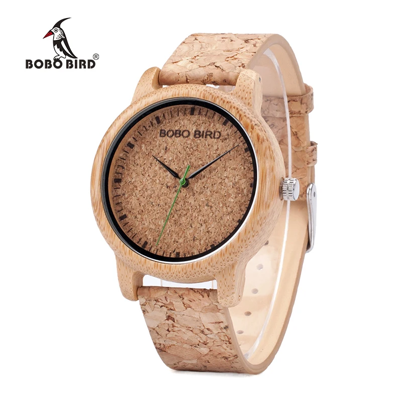 Роскошные часы BOBO BIRD для влюбленных, бамбуковые часы с пробковым ремешком, кварцевые наручные часы для мужчин и женщин, relogio feminino, Прямая поставка