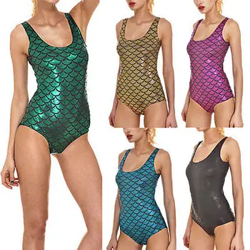 

Plus size Women One Piece Swimsuit mermaid sea-maid Fish scale 3D Print One-pieces Swimsuits Swimwear One-Piece Suits