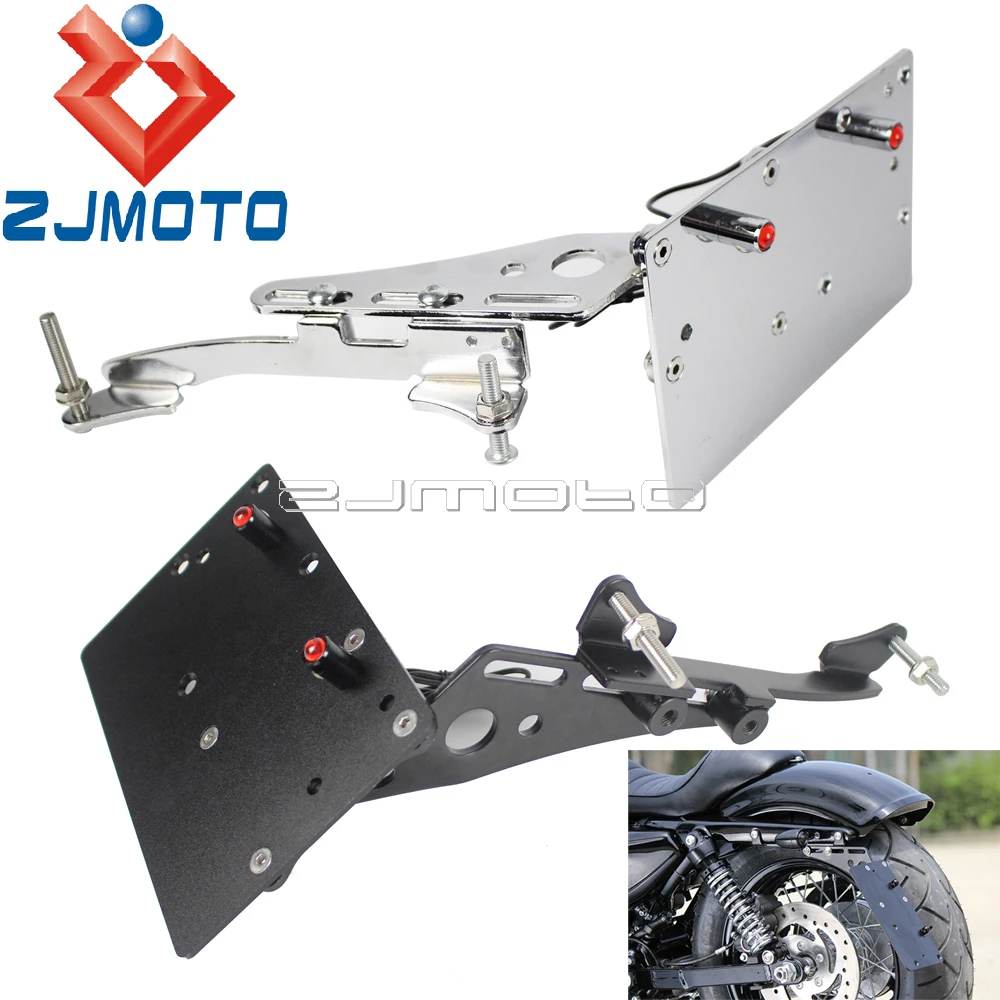 

Motorcycle License Plate Holder Tail Light Side Mount For Harley Sportster XL883 XL1200 Forty-Eight Seventy-Two Iron 883 2017