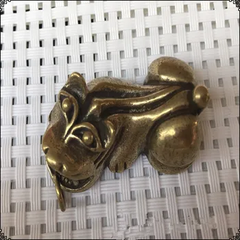 

China's archaize brass God beast Small statue 4.5cm
