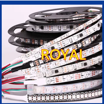 

WS2812 IC;WS2812B/M ,IP30/IP65/IP67 DC5V 1m/4m/5m WS2812B 30/60/74/90/96/144 pixels/leds/m Smart led pixel strip,Black/White PCB