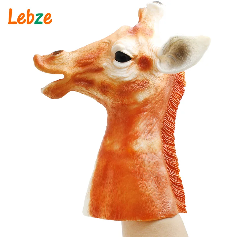 Giraffe Hand Puppet For Stories Animal Head Hand Puppet Soft Non-toxic Rubber Figure Toy Children Realistic Giraffe Model Gift Giraffe Hand Puppet For Stories Animal Head Hand Puppet Soft Non-toxic Rubber Figure Toy Children Realistic Giraffe Model Gift