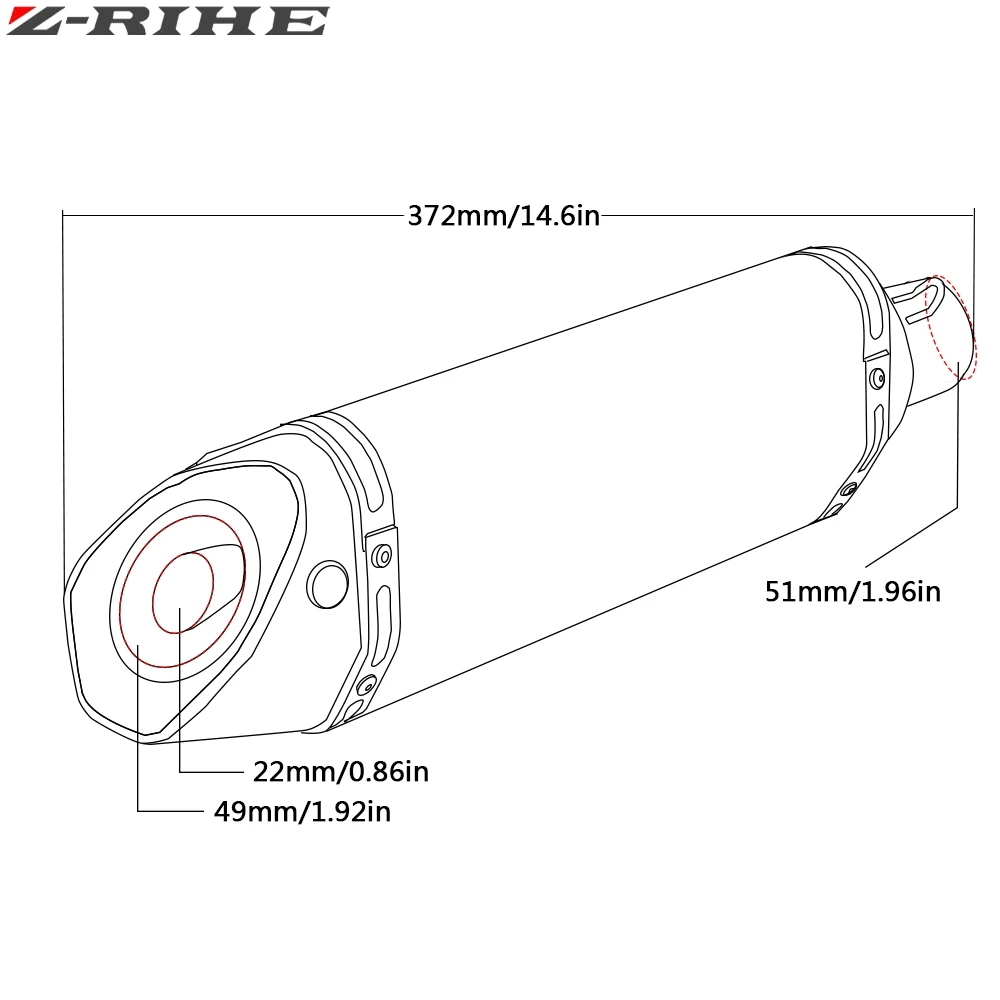 36-51 мм Универсальный мотоцикл модифицированный Глушитель выхлопная труба из углеродного волокна для SUZUKI GSF Bandit 650 650S 1000 1200 1250 SV650 GSXR
