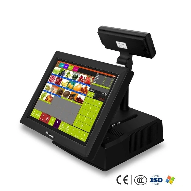 Meetsun MS 808C 2 все в одном POS 15 ''Сенсорный экран монитора Системы кассовый аппарат