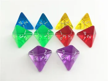 

5pcs/set T&G High Quality 5 Colors Transparent D4 Dice,Digital the division game Dice